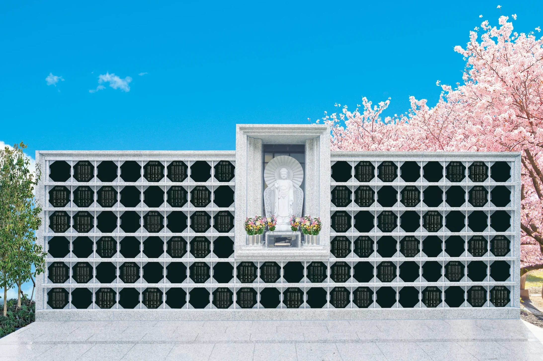 上越市の樹木葬型 完全個室永代供養墓 「燈(あかり)」